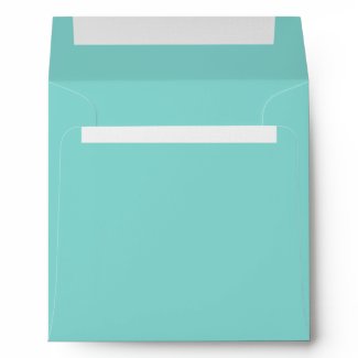 Pure Teal Blue Linen Envelopes