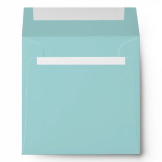 Pure Teal Blue Linen Envelopes