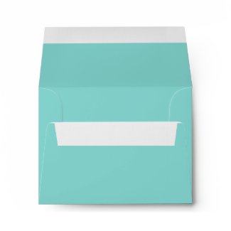 Pure Teal Blue Linen RSVP Envelopes
