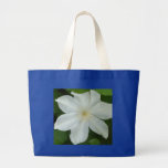 Pure White Clematis Tote Bags