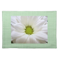 pure white daisy flower placemat