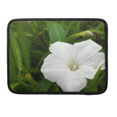 Pure White Flower Sleeves For MacBook Pro