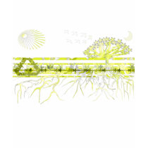 Pure White Roots On Green t-shirts