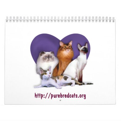Purebred Cat Breed Rescue Calendar by PurebredCatRescue