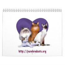 Purebred Cat Breed Rescue Calendar by PurebredCatRescue Purebred Cat Breed Rescue Calendar