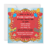 purim carnival party invitation poster, purim