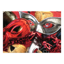 Purim Masks & Hamentashen Invitation invitations