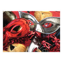 Purim Masks & Hamentashen Invitation