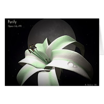 Purity - Space Lily #9 Greeting Cards by LilyWing