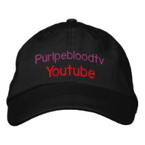 Purlpebloodtv hat embroidered hats