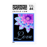 Purpla and Blue Daisy Wedding Stamp