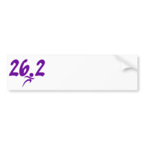 Purple 26.2 marathon bumper sticker