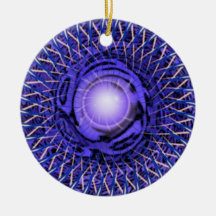 Purple 2 Designs in 1 Christmas Ornament