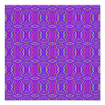 Purple 60's Retro Fractal Pattern Photo Print