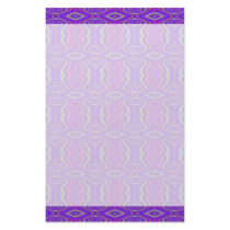 Purple 60's Retro Fractal Pattern Custom Stationery