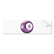 Purple 8 ball bumper sticker