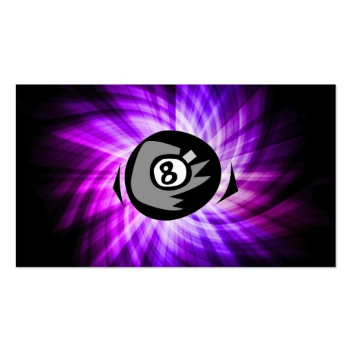 Purple 8 ball business card (back side)