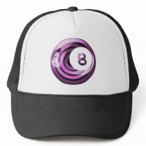 Purple 8 ball hat