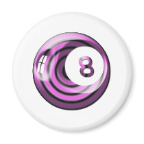Purple 8 ball magnet