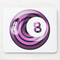 Purple 8 ball mouse pads