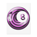 Purple 8 ball postcards