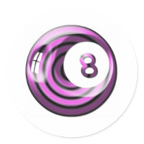 Purple 8 ball stickers by Groovynet Purple 8 ball stickers