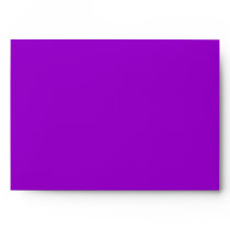 Purple A7 Scrollwork Monogrammed Envelopes
