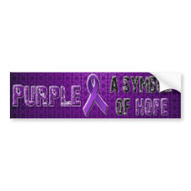 Purple A Symbol of hope - bumper sticker bumper stickers