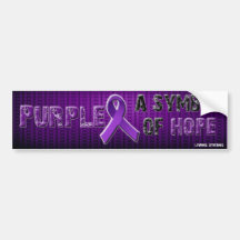Purple- A symbol of Hope Bumper Stickers