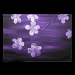 Purple Abstract Floral Place Mats placemats