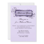 Purple Abstract Floral Rehearsal Dinner Personalized Invite