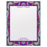 purple abstract letterhead