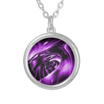 Purple abstract necklace