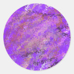 Purple abstract round sticker