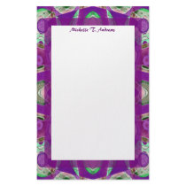 purple abstract stationery