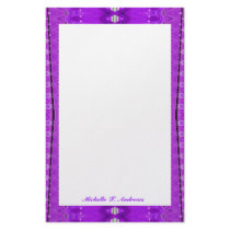 purple abstract stationery