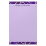 purple abstract stationery paper