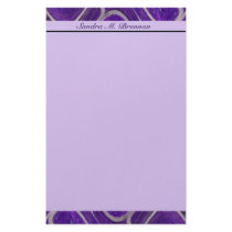 purple abstract stationery paper