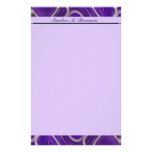 purple abstract stationery paper