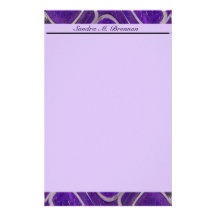 purple abstract stationery paper