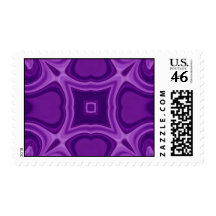 Purple abstract wood pattern postage