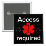 Purple access required medical alert pins