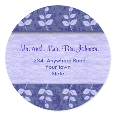 Purple Address Label Stickers