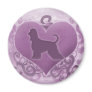 Purple Afghan Hound Valentine Refrigerator Magnet