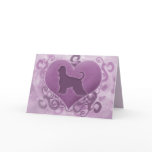 Purple Afghan Hound Valentine's Day Card