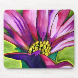 Purple African Daisy flower Mouse Pad
