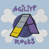 Purple Agility Rocks embroidered shirts