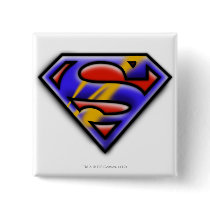 Purple Airbrush Superman Logo Pin