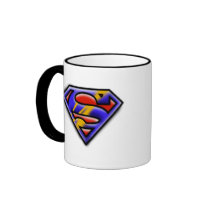 Purple Airbrush Superman Logo Coffee Mug