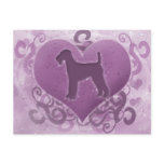 Purple Airedale Terrier Valentine Postcards
